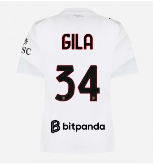 AC Milan Mario Gila #34 Vieraspaita Naisten 2026-27 Lyhythihainen AC Milan Mario Gila #34 Vieraspaita Naisten 2026-27 Lyhythihainen